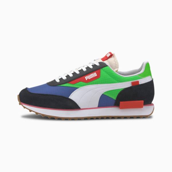 Puma Future Rider Play On Férfi Tornacipő Fekete Zöld | HU99868