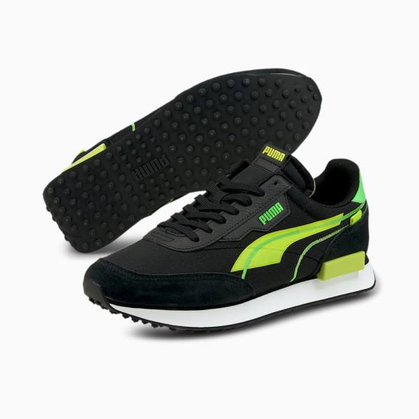 Puma Future Rider Twofold SD Női Tornacipő Fekete Sárga | HU87855