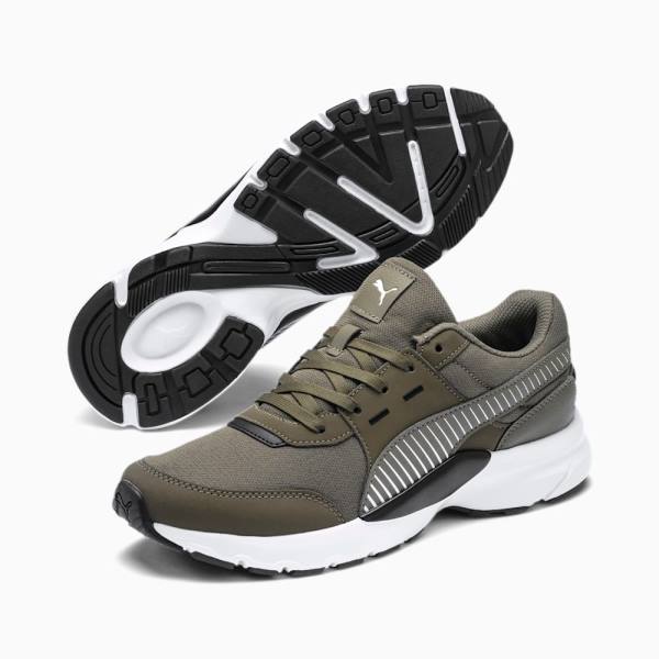 Puma Future Runner SL Férfi Tornacipő Olivazöld Fehér Fekete | HU40212