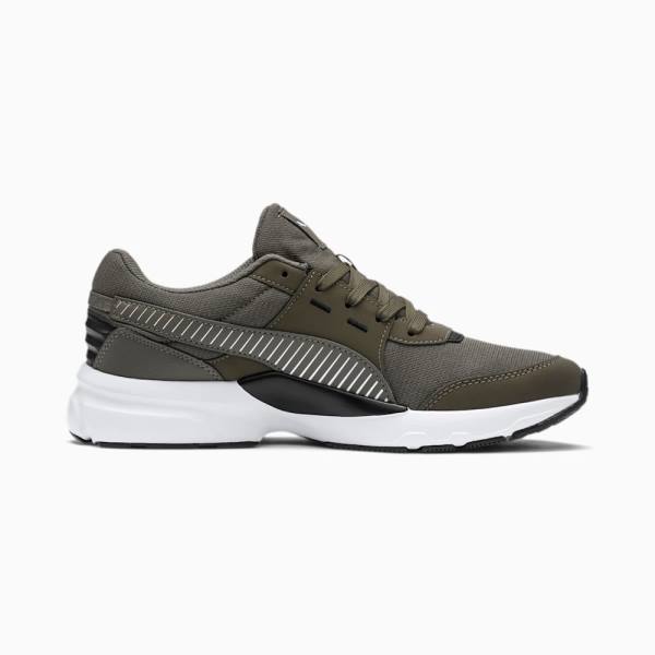 Puma Future Runner SL Férfi Tornacipő Olivazöld Fehér Fekete | HU40212