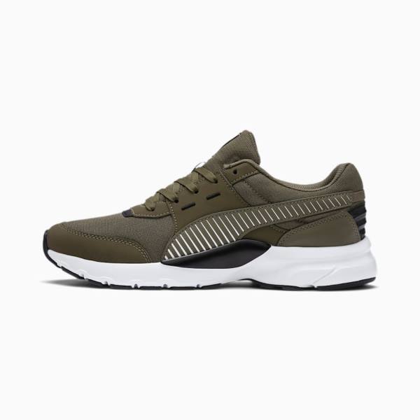 Puma Future Runner SL Férfi Tornacipő Olivazöld Fehér Fekete | HU40212