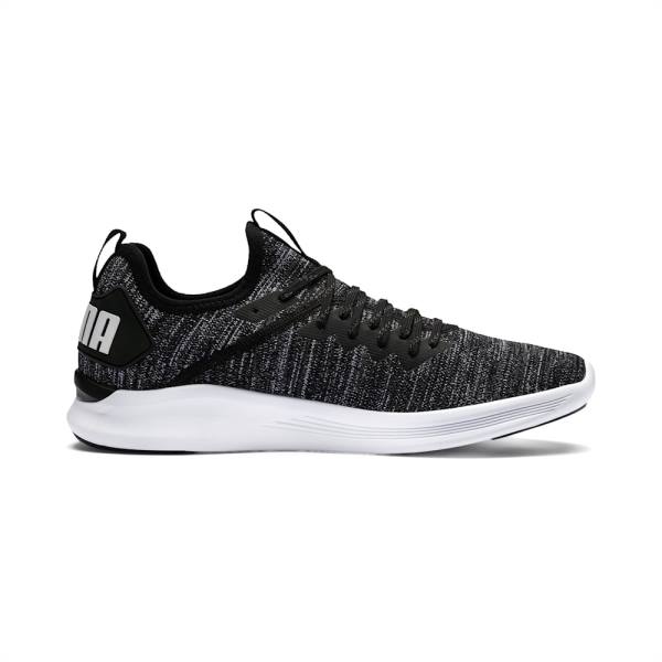 Puma IGNITE Flash evoKNIT Férfi Futócipő Fekete Szürke Fehér | HU59994