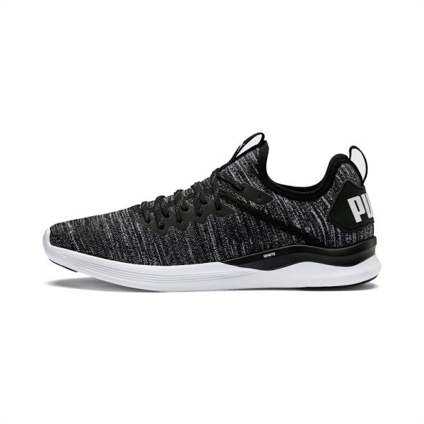 Puma IGNITE Flash evoKNIT Férfi Futócipő Fekete Szürke Fehér | HU59994