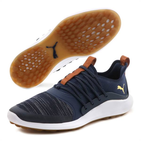 Puma IGNITE NXT SOLELACE Férfi Golf Cipő Sötétkék Arany | HU27255