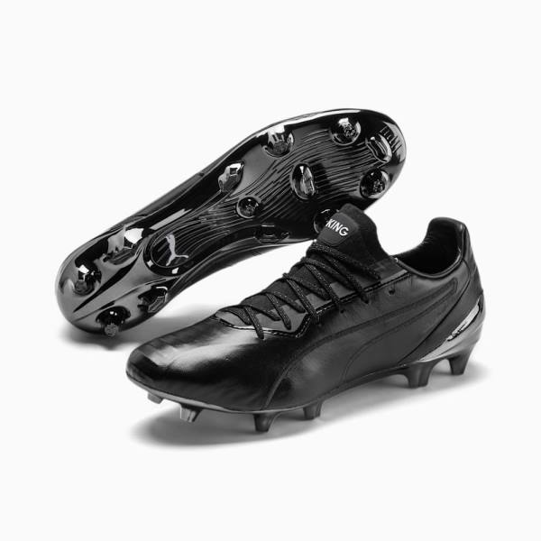 Puma KING Platinum FG/AG Férfi Focicipő Fekete Fehér | HU41822