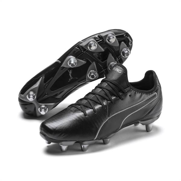 Puma KING Pro H8 Rugby Férfi Focicipő Fekete Titán | HU17064