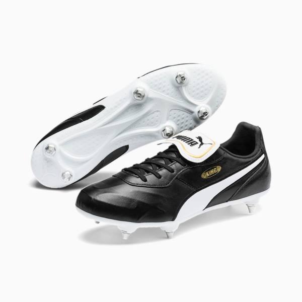 Puma KING TOP SG Férfi Focicipő Fekete Fehér | HU87686