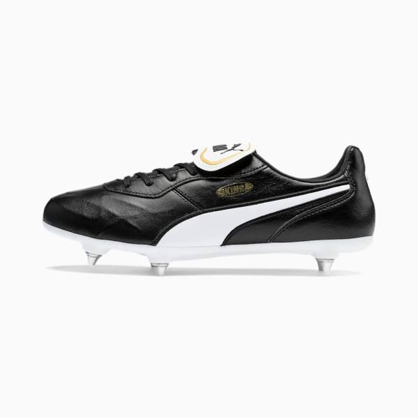 Puma KING TOP SG Férfi Focicipő Fekete Fehér | HU87686