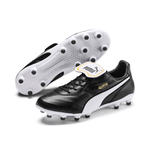 Puma KING Top FG Férfi Focicipő Fekete Fehér | HU38229