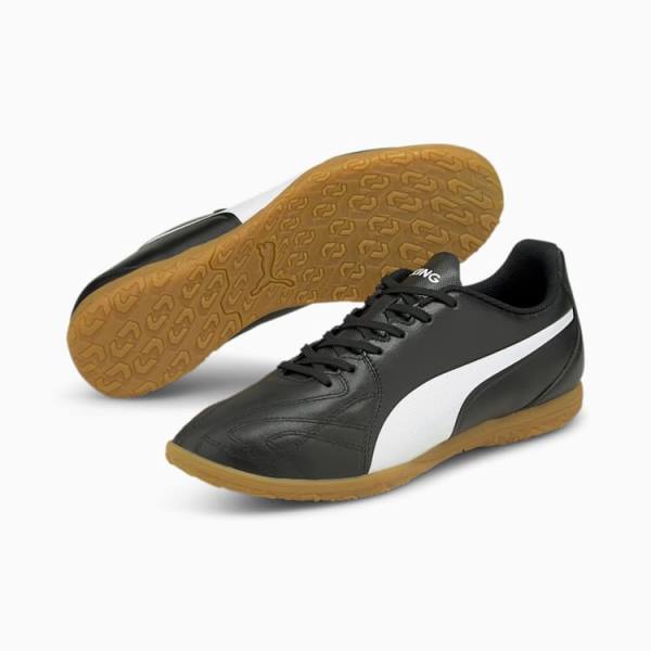 Puma King Hero 21 IT Férfi Focicipő Fekete Fehér | HU13427