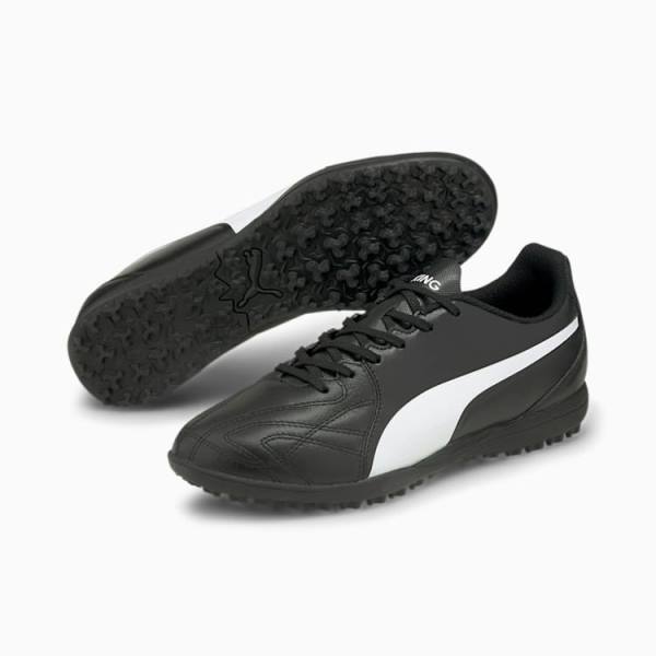 Puma King Hero 21 TT Férfi Focicipő Fekete Fehér | HU64840