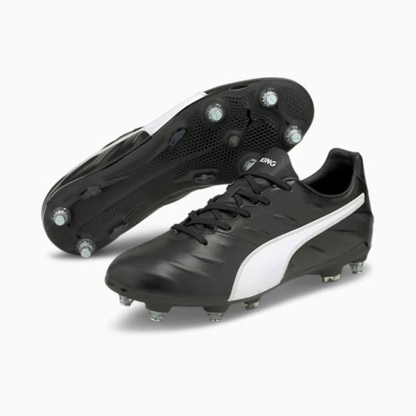 Puma King Pro 21 MxSG Férfi Focicipő Fekete Fehér | HU76097