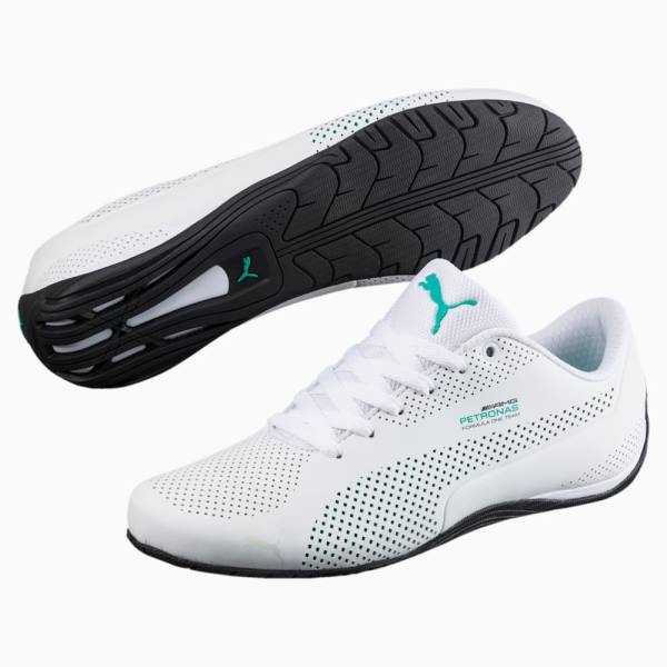 Puma MERCEDES AMG PETRONAS Drift Cat Ultra Férfi Motorsport Cipő Fehér Zöld Fekete | HU64162