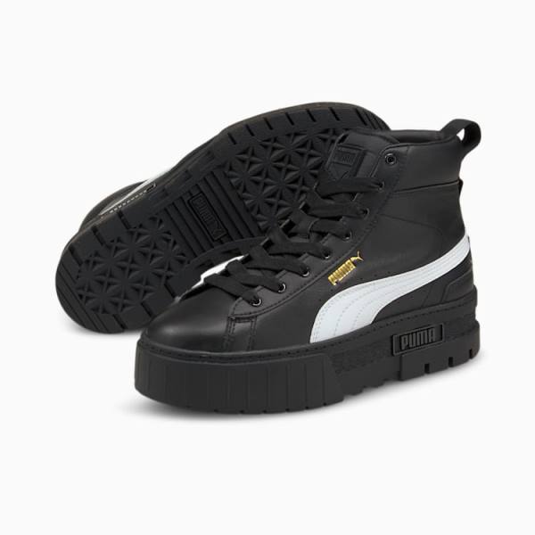 Puma Mayze Mid Női Tornacipő Fekete Fehér | HU54662