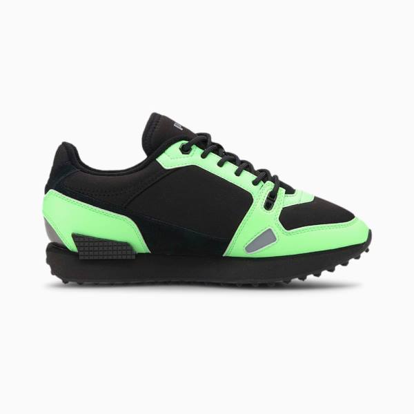 Puma Mile Rider Bright Peaks Férfi Tornacipő Zöld Fekete | HU31705