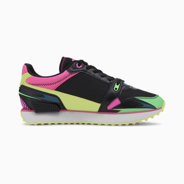 Puma Mile Rider Sunny Getaway Női Tornacipő Fekete Zöld | HU22812