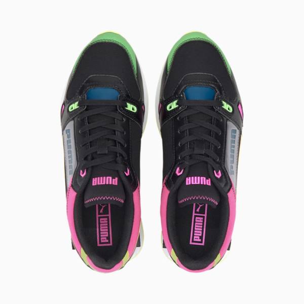 Puma Mile Rider Sunny Getaway Női Tornacipő Fekete Zöld | HU22812