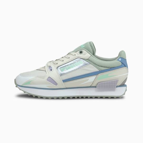 Puma Mile Rider Sunny Getaway Női Tornacipő Szürke Zöld | HU88280