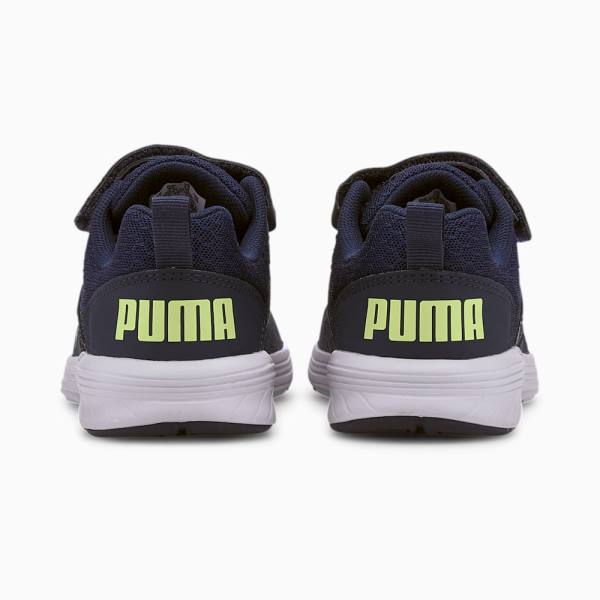 Puma NRGY Comet Preschool Fiú Tornacipő Sötétkék Zöld Fehér | HU98988