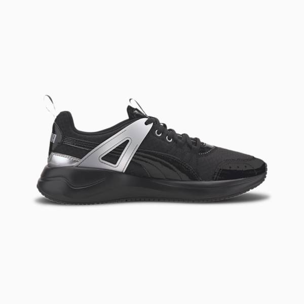 Puma Nuage Run Cage Metallic Női Tornacipő Fekete Titán | HU39558