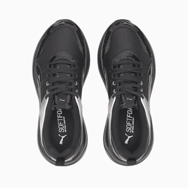 Puma Nuage Run Cage Metallic Női Tornacipő Fekete Titán | HU39558