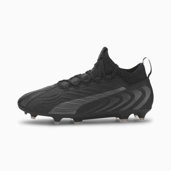 Puma PUMA ONE 20.3 FG/AG Youth Fiú Focicipő Fekete Szürke | HU35419