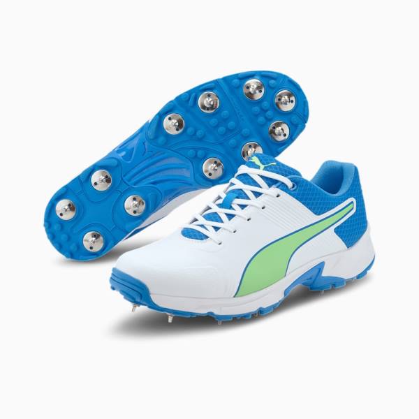 Puma PUMA Spike 19.2 Cricket Férfi Focicipő Fehér Kék Zöld | HU22170