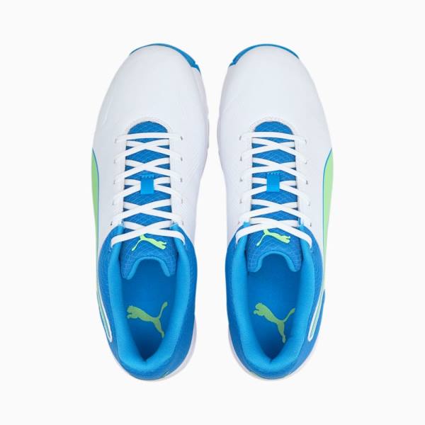 Puma PUMA Spike 19.2 Cricket Férfi Focicipő Fehér Kék Zöld | HU22170