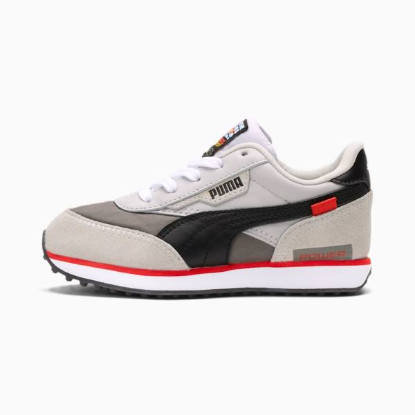 Puma PUMA x NINTENDO Future Rider NES™ Fiú Tornacipő Szürke Fekete | HU70476