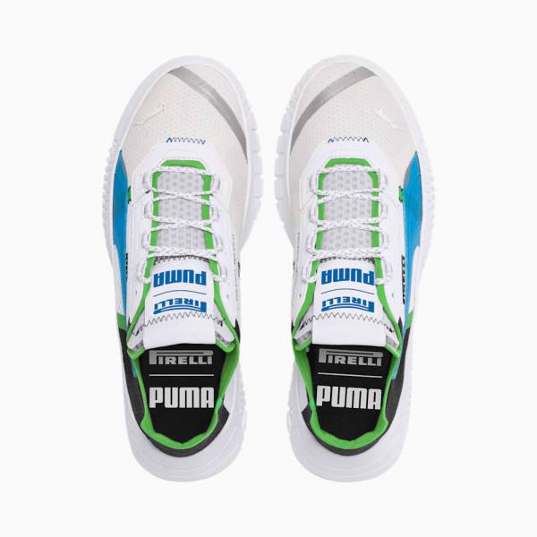 Puma PUMA x PIRELLI Replicat-X Férfi Motorsport Cipő Fehér Fekete Zöld | HU12747