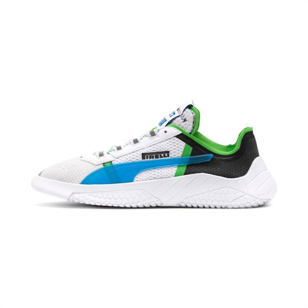 Puma PUMA x PIRELLI Replicat-X Női Motorsport Cipő Fehér Fekete Zöld | HU50578