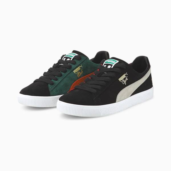 Puma PUMA x THE HUNDREDS Clyde Férfi Tornacipő Fekete Fehér | HU57635