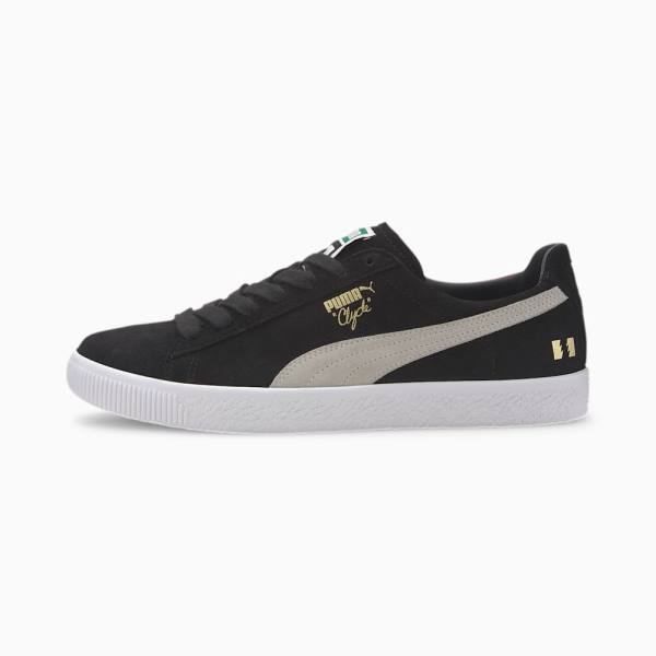 Puma PUMA x THE HUNDREDS Clyde Férfi Tornacipő Fekete Fehér | HU57635