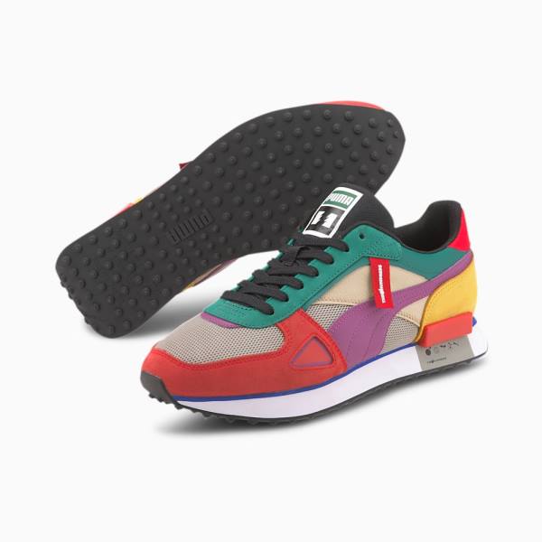 Puma PUMA x THE HUNDREDS Future Rider Női Tornacipő Piros Fehér | HU31853