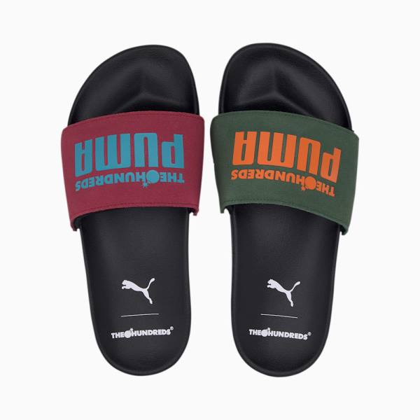 Puma PUMA x THE HUNDREDS Leadcat Férfi Szandál Fekete Fehér | HU46047