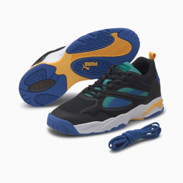 Puma PUMA x THE HUNDREDS Performer HF Női Tornacipő Fekete Kék | HU37057