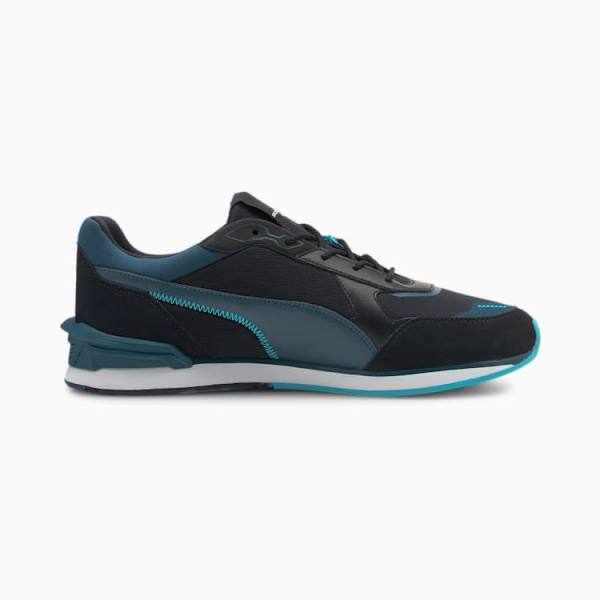 Puma Porsche Legacy Low Racer Férfi Motorsport Cipő Fekete Kék Fehér | HU98469