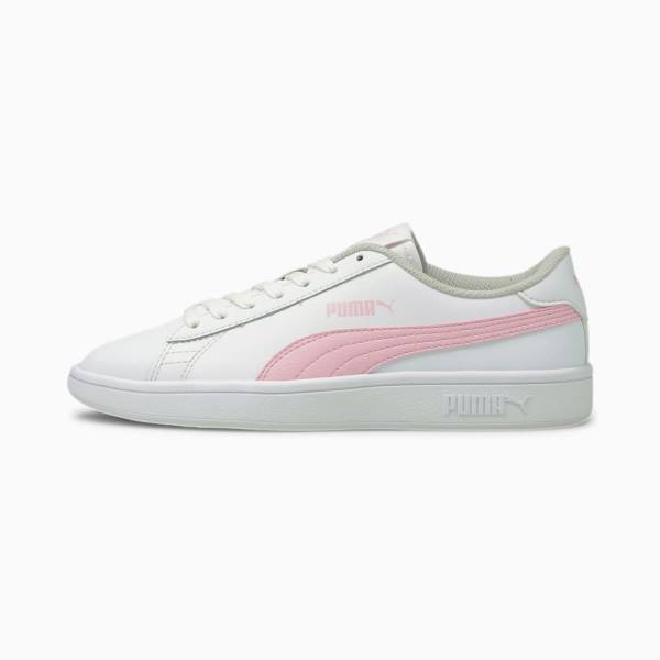 Puma Puma Smash v2 Youth Fiú Tornacipő Fehér Rózsaszín | HU22025