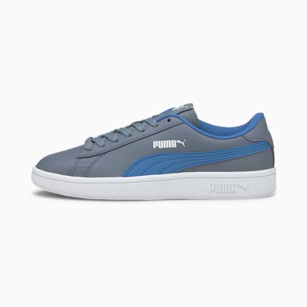 Puma Puma Smash v2 Youth Fiú Tornacipő Szürke Kék | HU20989