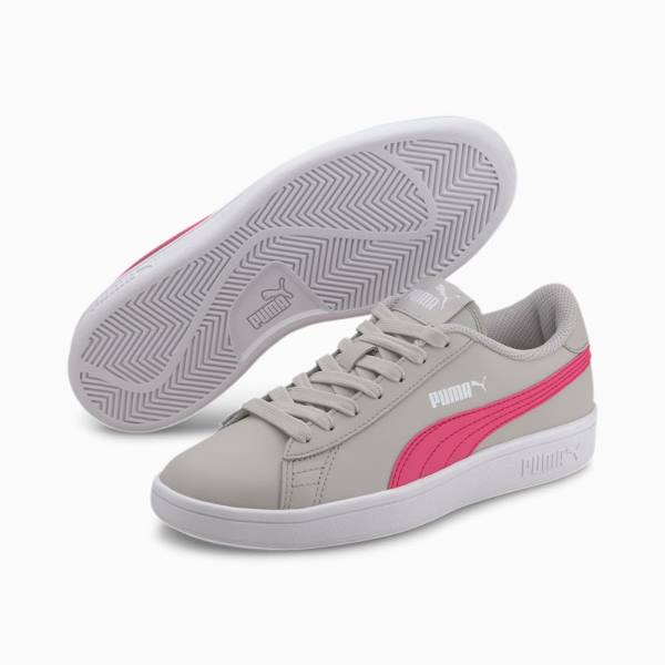 Puma Puma Smash v2 Youth Fiú Tornacipő Szürke Rózsaszín | HU96700