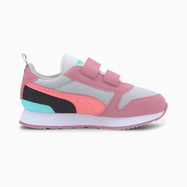 Puma R78 Fiú Tornacipő Szürke Rózsaszín Fekete | HU18393