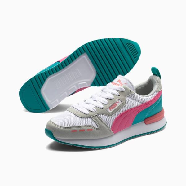 Puma R78 Runner Férfi Tornacipő Fehér Rózsaszín Szürke | HU58640