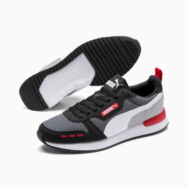 Puma R78 Runner Férfi Tornacipő Szürke Fekete Fehér | HU60945