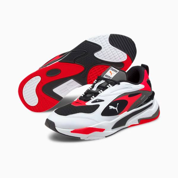 Puma RS-Fast Férfi Tornacipő Fekete Fehér Piros | HU05681