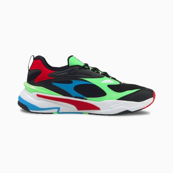 Puma RS-Fast Férfi Tornacipő Fekete Zöld Piros | HU27748