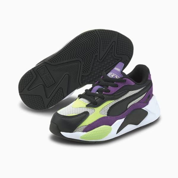 Puma RS-X3 Bright Fiú Tornacipő Zöld Lila | HU67713