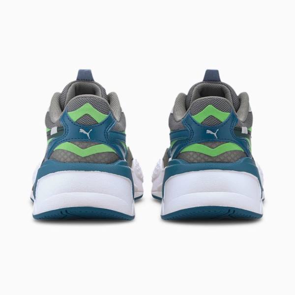 Puma RS-X3 City Attack Youth Fiú Tornacipő Szürke Zöld | HU61940