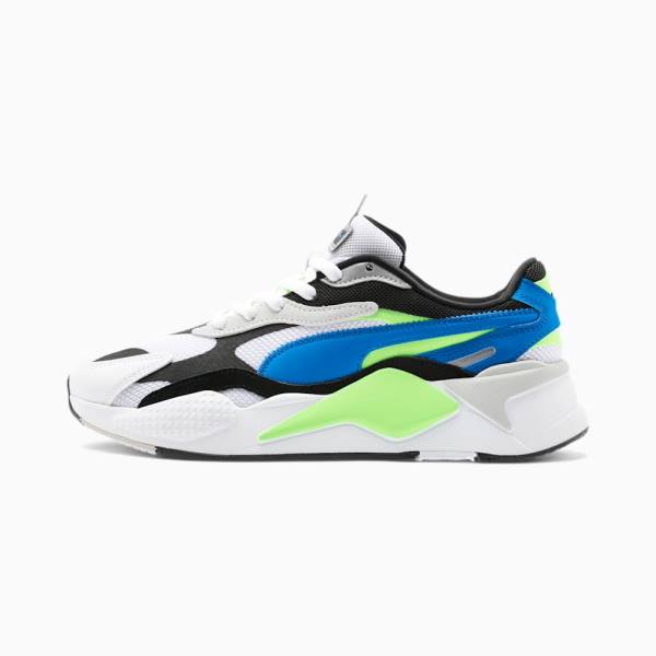 Puma RS-X3 Puzzle Soft Férfi Tornacipő Fehér Kék | HU06178