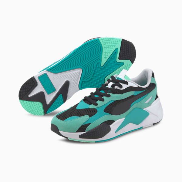 Puma RS-X3 Super Női Tornacipő Zöld Fekete | HU09425