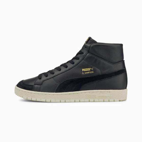 Puma Ralph Sampson 70 Mid Archive Női Tornacipő Fekete Fehér | HU64176